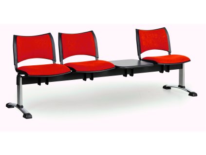 Lavice do čekárny čalouněná Smart Biedrax LC9221CV - podnož chromovaná