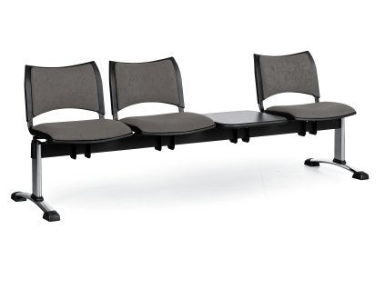 Lavice do čekárny čalouněná Smart Biedrax LC9221s - podnož chromovaná