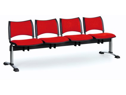 Lavice do čekárny čalouněná Smart Biedrax LC9222CV - podnož chromovaná