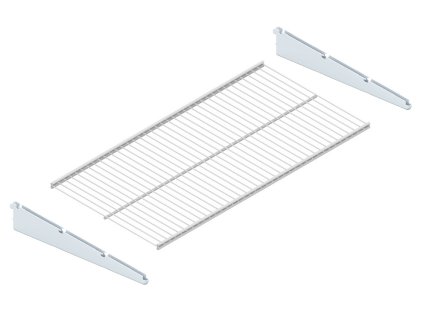 Drahtboden 40 x 90 cm für Biedrax Wandregale, weiss (Komplet mit Träger)
