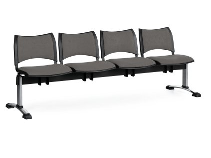 Wartezimmerbank - gepolstert Smart Biedrax LC9222s - Gestell verchromt