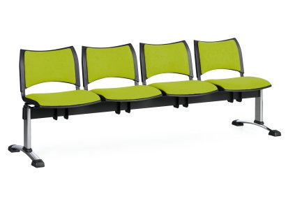 Lavice do čekárny čalouněná Smart Biedrax LC9222z - podnož chromovaná