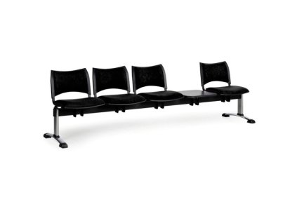 Lavice do čekárny čalouněná Smart Biedrax LC9223c - podnož chromovaná