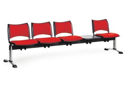 Lavice do čekárny čalouněná Smart Biedrax LC9223CV - podnož chromovaná