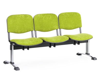 Lavice do čekárny čalouněná Viva Biedrax LC9376z - podnož chromovaná