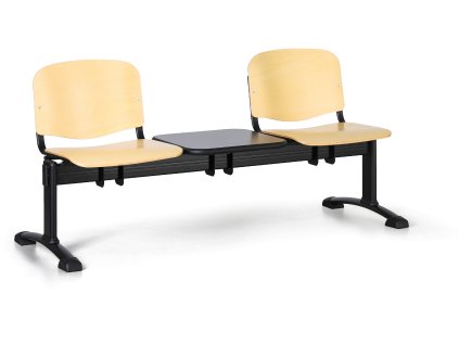 Lavice do čekárny dřevěná ISO Biedrax LC9742 - podnož černá