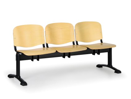 Lavice do čekárny dřevěná ISO Biedrax LC9744 - podnož černá