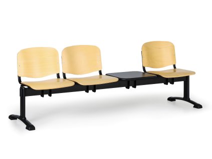 Lavice do čekárny dřevěná ISO Biedrax LC9746 - podnož černá