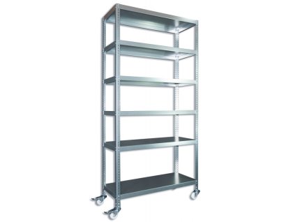 Etagenwagen Biedrax, Schraubsysteme 50 x 130 x 190 cm, 6 Fachböden - verzinkt
