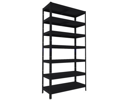 Garagenregale Biedrax 40 x 100 x 240 cm, 7 Fachböden x 100 kg, schwarz