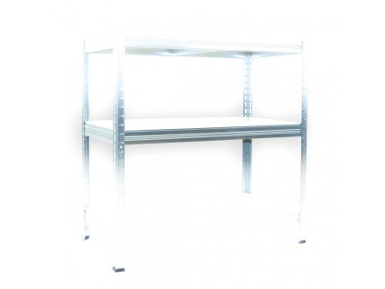 Fachboden für Regal mit weiss Laminatboden 35 x 90 cm, verzinkt, 175 kg