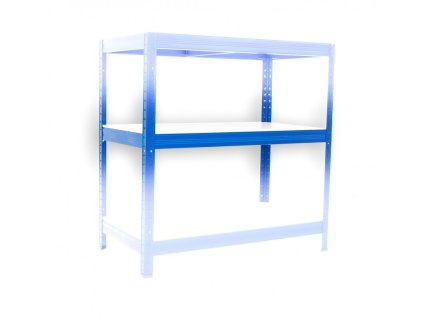 Fachboden für Regal mit weiss Laminatboden 60 x 60 cm, blau, 175 kg