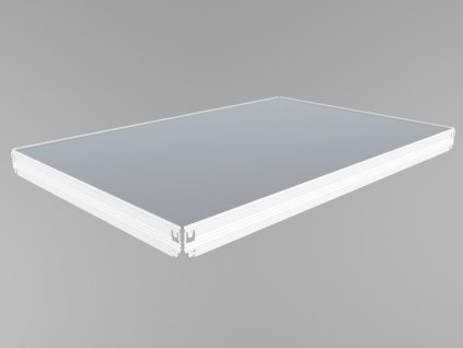 Zusatz-Fachboden Biedrax 60 x 90 cm, Weiß, Stahlboden verzinkt, Fachlast 150 kg
