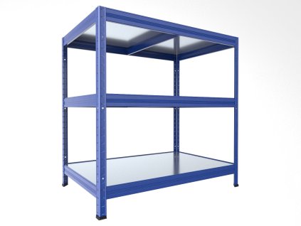 Speisekammer Regal mit Metallböden Biedrax 60 x 75 x 90 cm blau - 3 Böden verzinkt