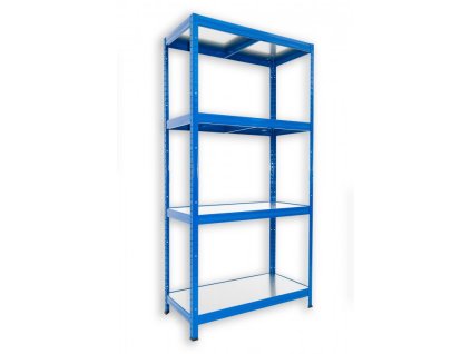 Werkstattregal mit Metallböden Biedrax 45 x 75 x 180 cm blau - 4 Böden verzinkt