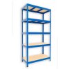 Abstellraum Regal mit Holzböden Biedrax 60 x 120 x 180 cm blau - 5 Fachböden MDF