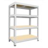 Abstellraum Regal mit Holzböden Biedrax 45 x 90 x 120 cm weiss - 4 Fachböden MDF