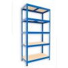 Abstellraum Regal mit Holzböden Biedrax 50 x 75 x 180 cm blau - 5 Fachböden MDF