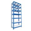 Abstellraum Regal mit weissböden Biedrax 45 x 120 x 210 cm blau - 7 Laminatboden weiss 12
