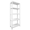 Abstellraum Regal mit weissböden Biedrax 60 x 120 x 210 cm weiss - 5 Laminatboden weiss 12