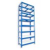 Abstellraum Regal mit weissböden Biedrax 45 x 75 x 270 cm blau - 8 Laminatboden weiss 12 m