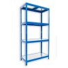 Abstellraum Regal mit Metallböden Biedrax 45 x 75 x 180 cm blau - 4 Böden verzinkt