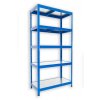 Abstellraum Regal mit Metallböden Biedrax 60 x 60 x 180 cm blau - 5 Böden verzinkt