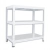 Abstellraum Regal mit Metallböden Biedrax 35 x 120 x 90 cm weiss - 3 Böden verzinkt