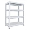 Abstellraum Regal mit Metallböden Biedrax 45 x 60 x 90 cm weiss - 4 Böden verzinkt