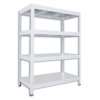 Abstellraum Regal mit Metallböden Biedrax 45 x 90 x 120 cm weiss - 4 Böden verzinkt