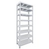 Abstellraum Regal mit Metallböden Biedrax 45 x 90 x 270 cm weiss - 8 Böden verzinkt