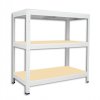 Haushaltsregal mit Holzböden Biedrax 45 x 60 x 120 cm weiss - 3 Fachböden MDF