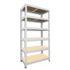 Lagerregal mit Holzböden Biedrax 60 x 90 x 180 cm weiss - 6 Fachböden MDF