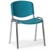 Konferenzstuhl - Kunstoff, grün Biedrax Z9527z, Fußgestell verchromt