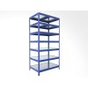 Lagerregal mit Metallböden Biedrax 60 x 75 x 270 cm blau - 7 Böden verzinkt