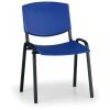 Konferenzstuhl - Kunstoff, blau Biedrax Z8982m, Fußgestell schwarz