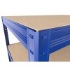 Schwerlastregal Biedrax 45 x 90 x 270 cm, Blau, 7 Fachböden MDF, Fachlast 200 kg pro Fachboden