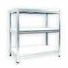Schwerlastregal mit Laminatböden Biedrax 50 x 120 x 120 cm verzinkt - 3 Laminatboden weiss