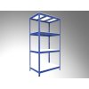 Schwerlastregal Biedrax 50 x 120 x 180 cm, Blau, 4 Fachböden weiß laminiert 12 mm, Fachlast 200 kg pro Fachboden