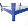 Schwerlastregal mit Metallböden Biedrax 60 x 60 x 180 cm blau - 4 Böden verzinkt