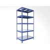 Schwerlastregal Biedrax 45 x 120 x 210 cm, Blau, 5 Stahlböden verzinkt, Fachlast 150 kg pro Fachboden