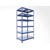 Schwerlastregal Biedrax 50 x 75 x 270 cm, Blau, 6 Stahlböden verzinkt, Fachlast 150 kg pro Fachboden