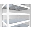Schwerlastregal mit Metallböden Biedrax 60 x 120 x 120 cm weiss - 3 Böden verzinkt