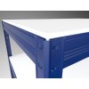 Steckregal Biedrax 50 x 90 x 240 cm, Blau, 7 Fachböden weiß laminiert 12 mm, Fachlast 200 kg pro Fachboden