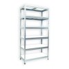 Steckregal mit Laminatböden Biedrax 60 x 90 x 180 cm verzinkt - 6 Laminatboden weiss 12 mm