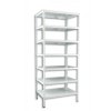 Geschraubtes Kellerregal Biedrax 30 x 130 x 300 cm, weiss - 7 Fachböden