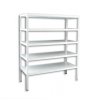 Geschraubtes Kellerregal Biedrax 60 x 150 x 180 cm, weiss - 5 Fachböden