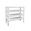 Geschraubtes Abstellraum Regal Biedrax 60 x 100 x 180 cm, weiss - 4 Fachböden
