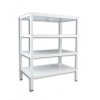 Geschraubtes Werkstattregal Biedrax 40 x 100 x 100 cm, weiss - 4 Fachböden