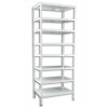 Geschraubtes Werkstattregal Biedrax 60 x 100 x 300 cm, weiss - 8 Fachböden